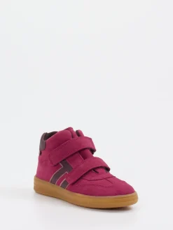 Kinder Froddo – Mid-Top-Sneaker aus Veloursleder beerenrot