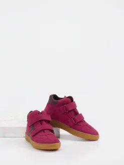 Kinder Froddo – Mid-Top-Sneaker aus Veloursleder beerenrot