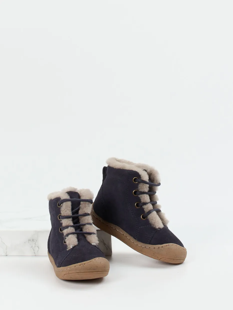 Kinder Froddo – Stiefeletten aus Veloursleder dunkel