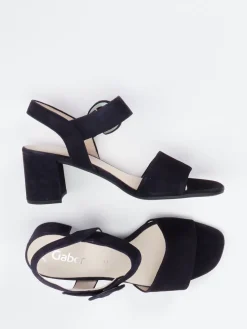 – Blockabsatz-Sandalen aus Veloursleder*Gabor New