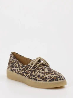 Damen Gabor – Bootsschuh aus Veloursleder mit Leoprint