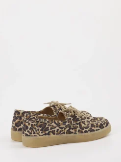 Damen Gabor – Bootsschuh aus Veloursleder mit Leoprint
