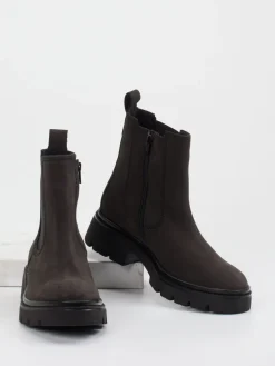 Damen Gabor – Chelsea Boots aus Nubukleder Dunkel