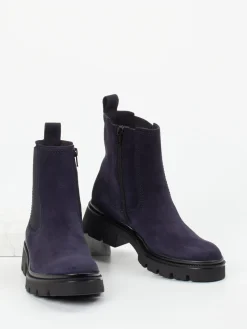 – Chelsea Boots aus Veloursleder Dunkelviolett*Gabor Online
