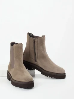 – Chelsea-Stiefelette aus Veloursleder taupe*Gabor Discount