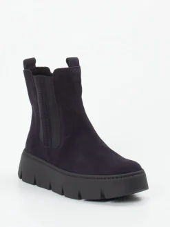 Damen Gabor – Chelsea-Stiefeletten aus Veloursleder Dunkelviolett