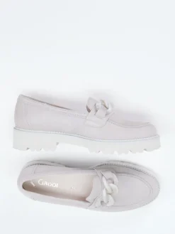 – Chunky Loafer aus Veloursleder hell*Gabor