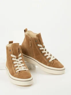 Damen Gabor – High-Top Sneaker aus Veloursleder karamell