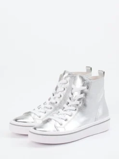 – High-Top-Sneaker aus Metallicleder*Gabor Sale