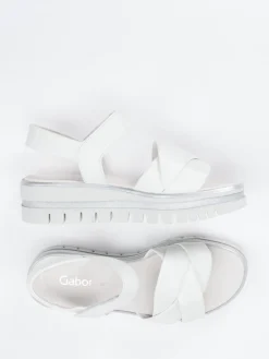 – Keilsandalette aus Lammleder Offwhite*Gabor Online