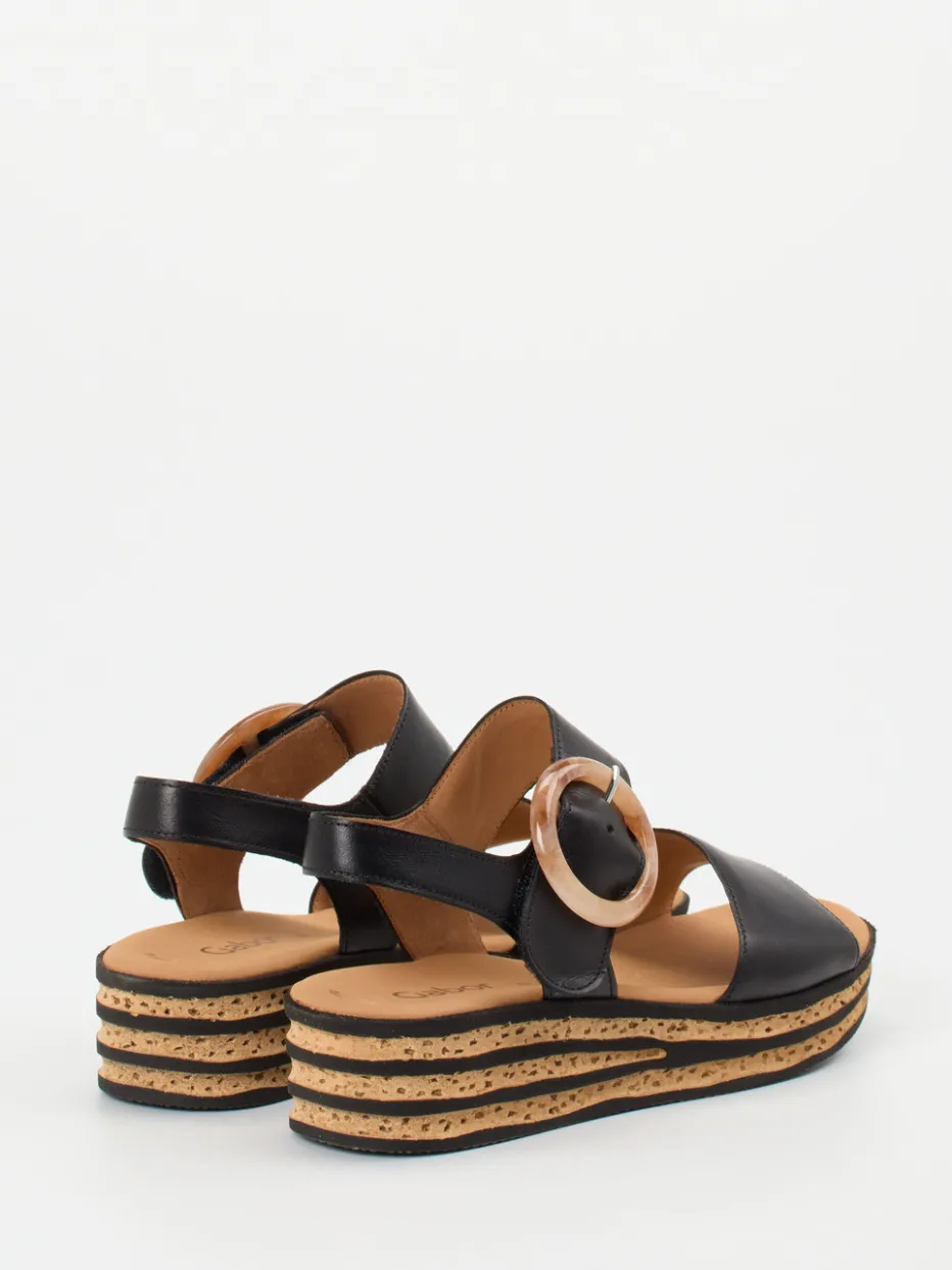 Damen Gabor – Keilsandalette aus Kalbleder