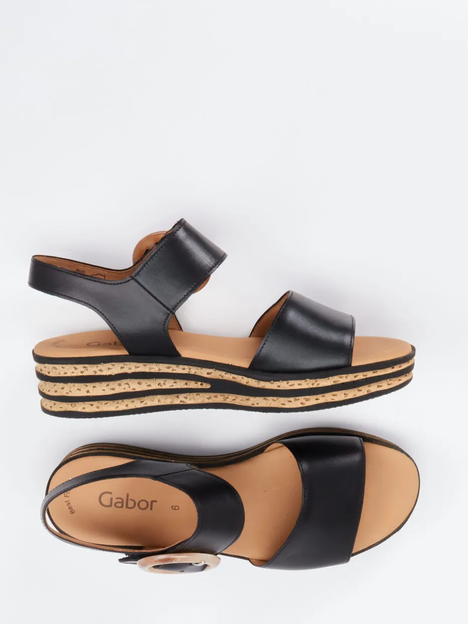 Damen Gabor – Keilsandalette aus Kalbleder