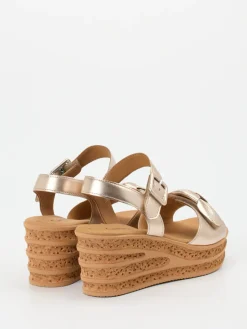 – Keilsandalette aus Metallicleder farben*Gabor Discount