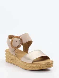 Damen Gabor – Keilsandalette aus Veloursleder