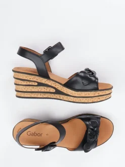 Damen Gabor – Keilsandalette aus Lammleder