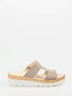 – Komfort-Pantoletten aus Veloursleder Taupe*Gabor Hot