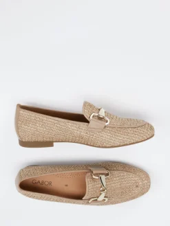 Damen Gabor – Loafer aus Textil in geflochten