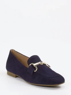 Damen Gabor – Loafer aus Veloursleder Dunkel