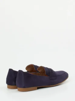Damen Gabor – Loafer aus Veloursleder in Dunkelviolett