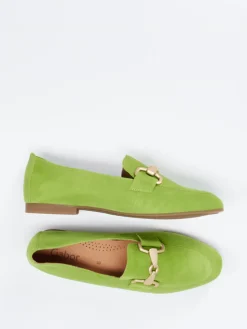 Damen Gabor – Loafer aus Veloursleder in Apfel