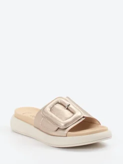 Damen Gabor – Pantolette aus Metallicleder farben