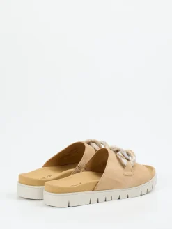 Damen Gabor – Pantolette aus Veloursleder mit Gliederkette