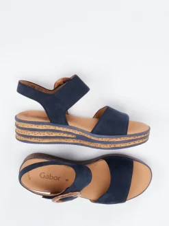 – Plateau-Sandale aus Nubukleder Dunkel*Gabor Clearance