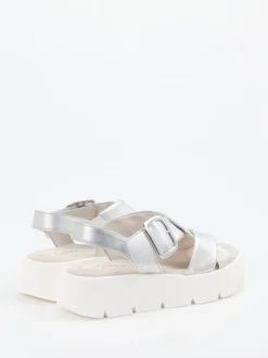 Damen Gabor – Plateau-Sandale aus Metallicleder