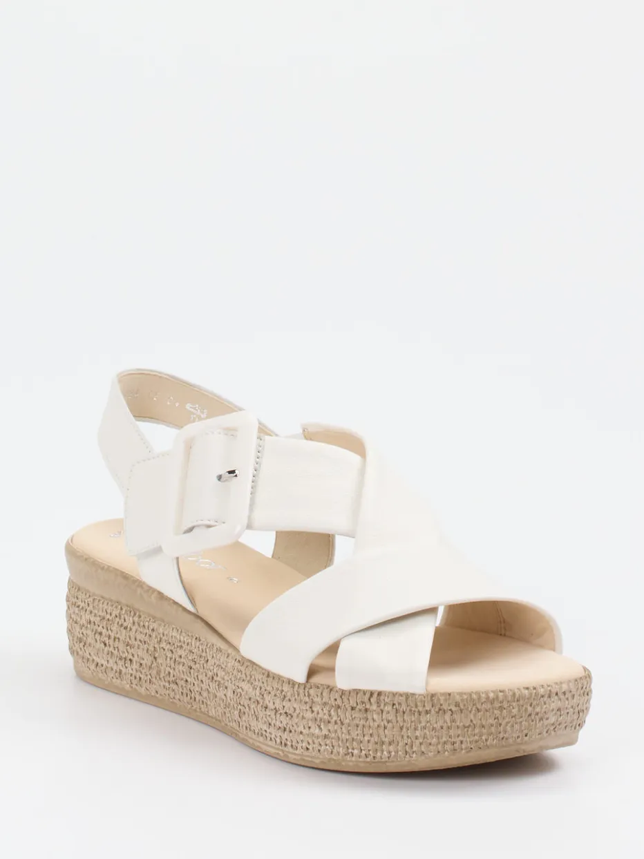– Plateau-Sandalen aus Lammleder Off-White*Gabor Outlet
