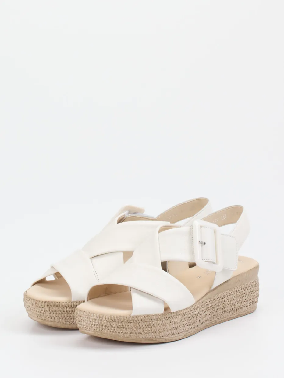 – Plateau-Sandalen aus Lammleder Off-White*Gabor Outlet