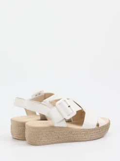 – Plateau-Sandalen aus Lammleder Off-White*Gabor Outlet