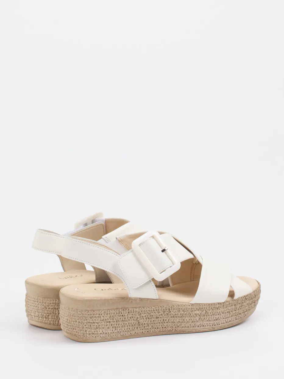 – Plateau-Sandalen aus Lammleder Off-White*Gabor Outlet