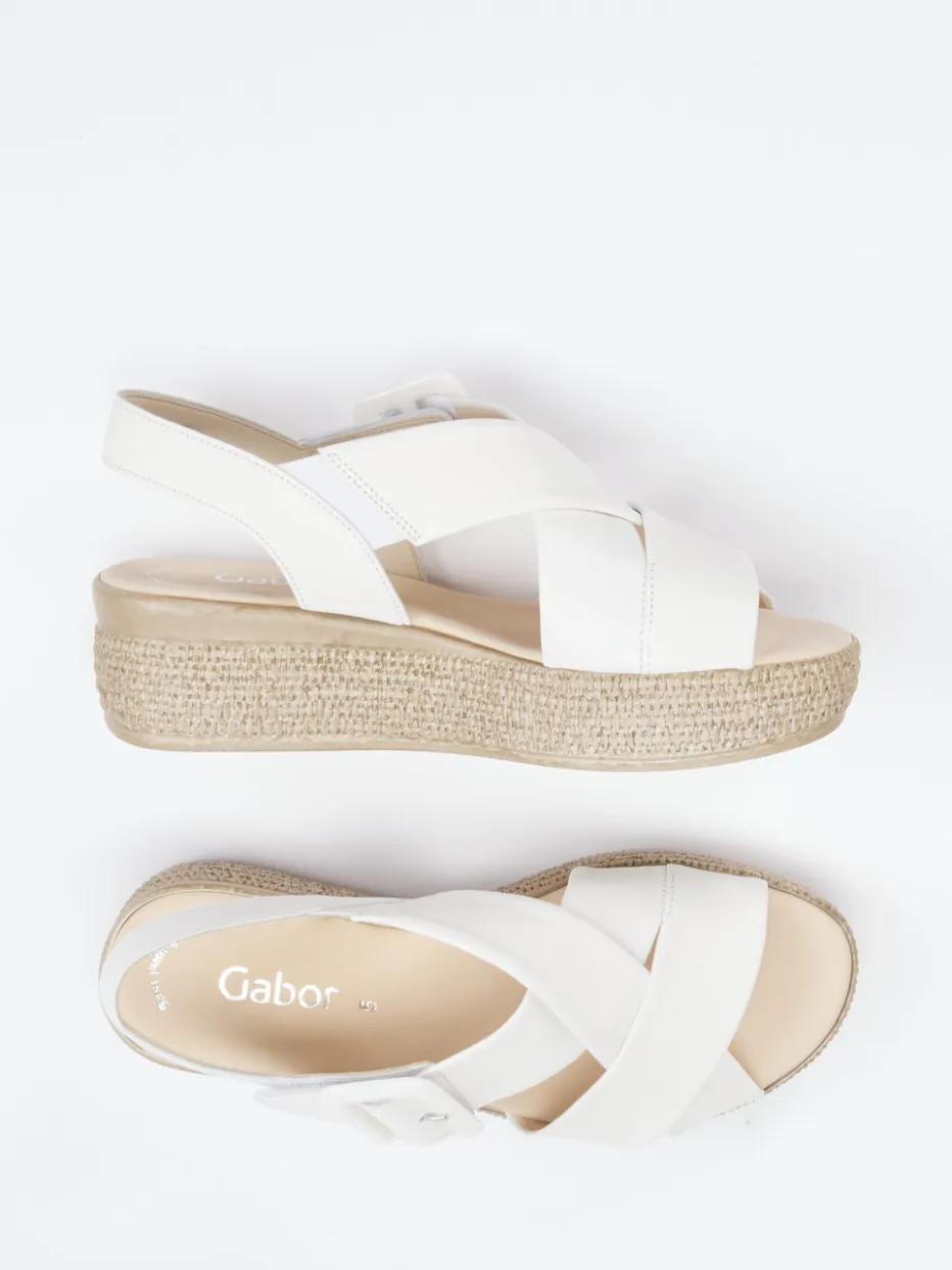 – Plateau-Sandalen aus Lammleder Off-White*Gabor Outlet