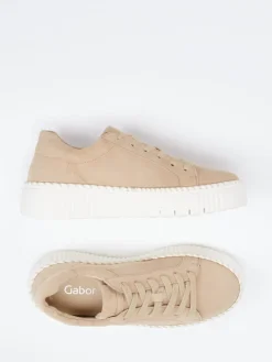 – Plateau-Sneaker aus Veloursleder beige*Gabor Online