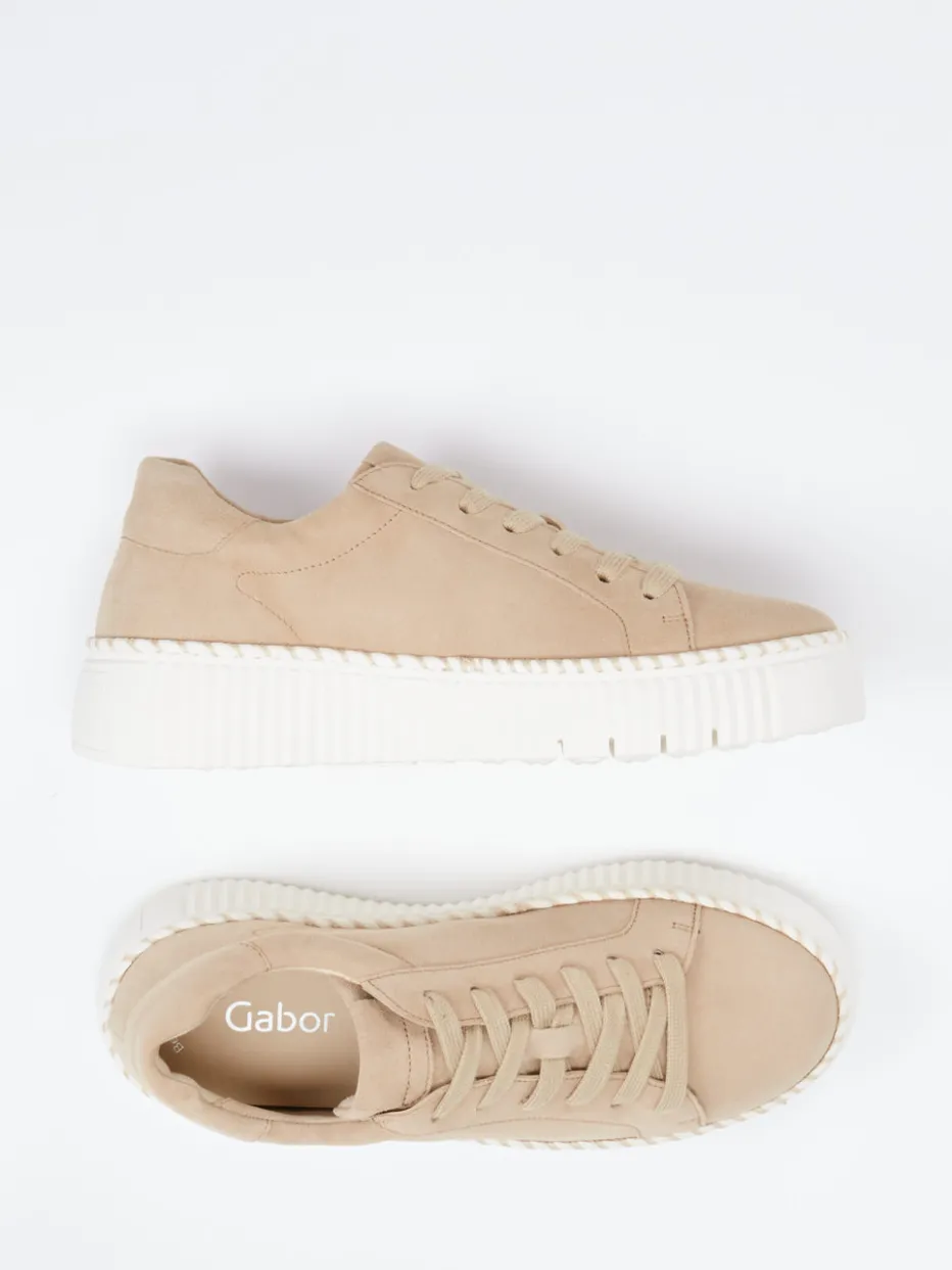 – Plateau-Sneaker aus Veloursleder beige*Gabor Online