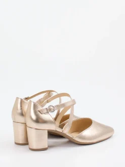 Damen Gabor – Riemchenpumps aus Metallicleder farben