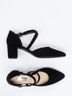 Damen Gabor – Riemchenpumps aus Veloursleder