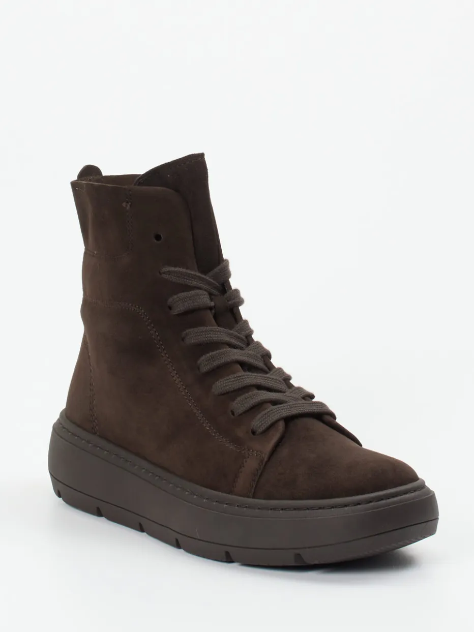 – Schnürboots aus Veloursleder Dunkel*Gabor Discount