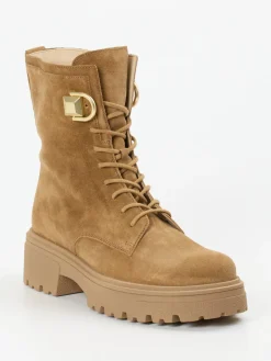 – Schnürboots aus Veloursleder camel*Gabor Hot