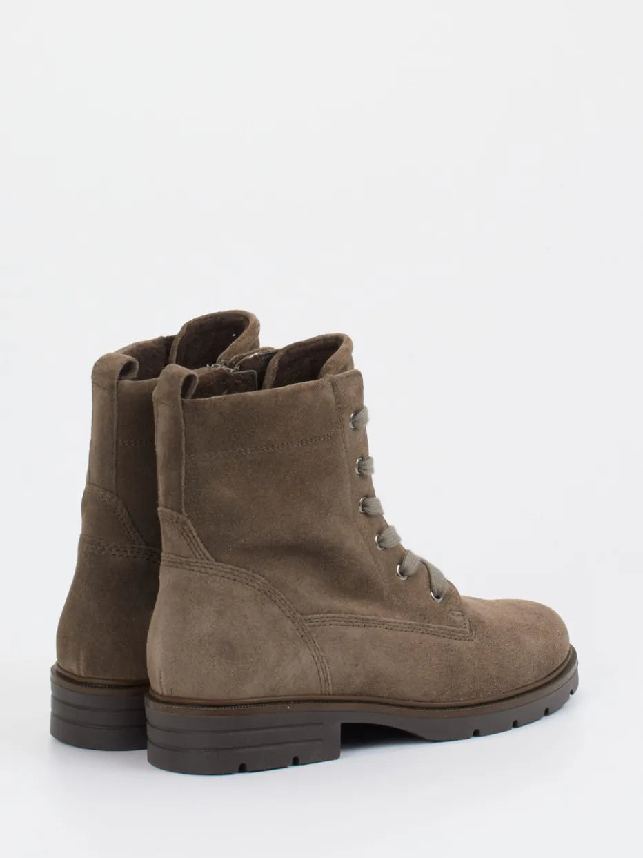 Damen Gabor – Schnürboots aus Veloursleder mittel