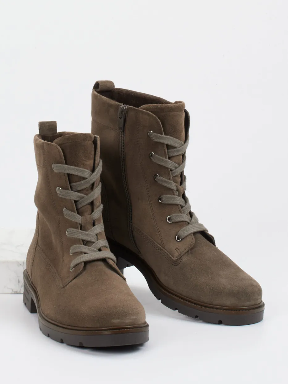 Damen Gabor – Schnürboots aus Veloursleder mittel