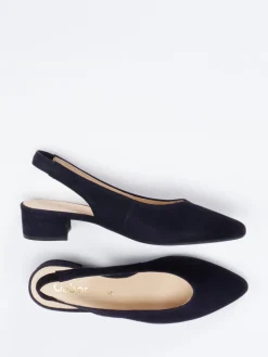 – Slingback-Pumps aus Veloursleder Dunkel*Gabor