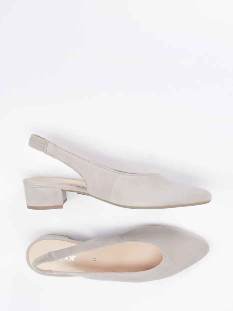 Damen Gabor – Slingpumps aus Veloursleder in
