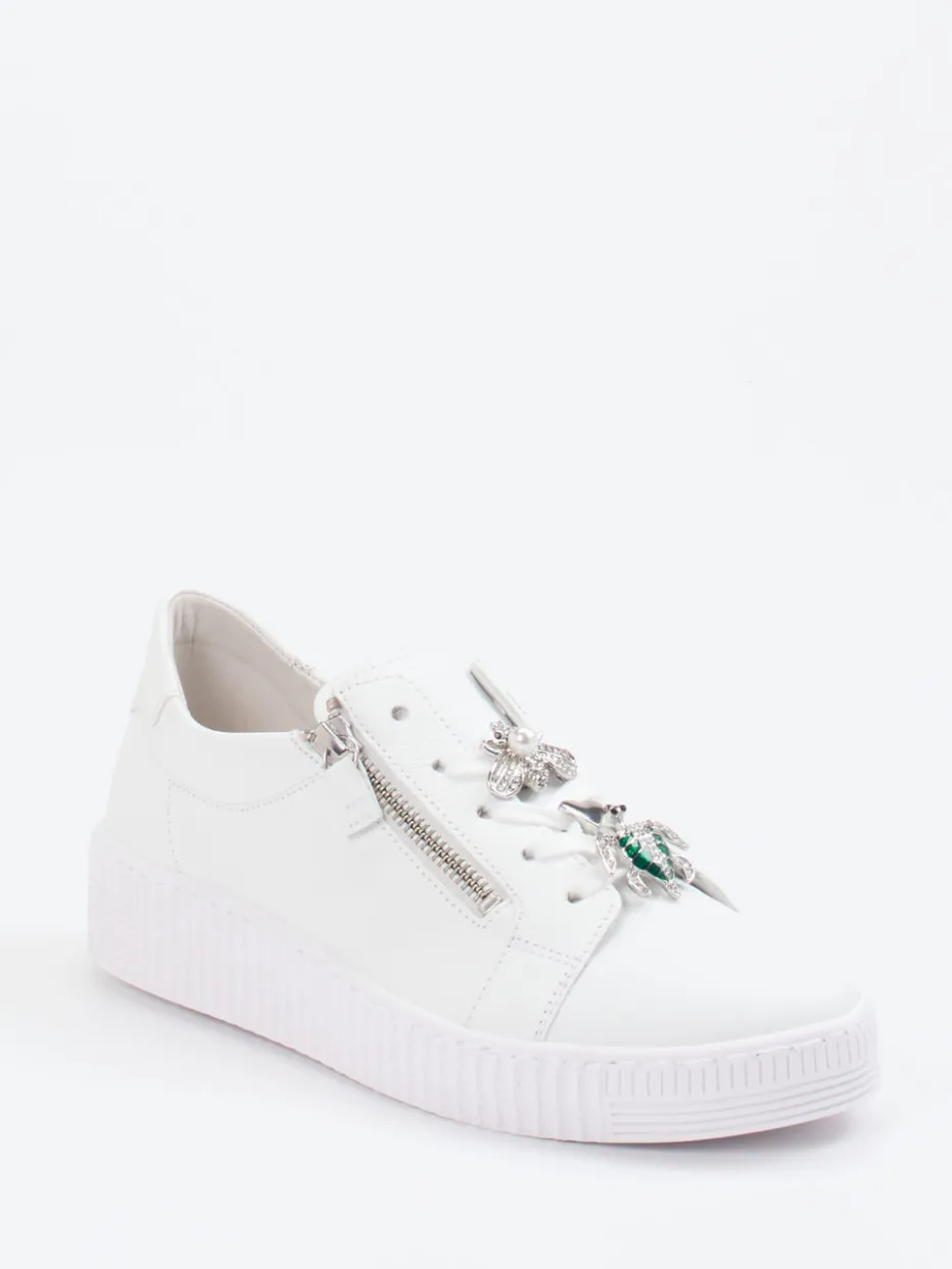 Damen Gabor – Sneaker aus Kalbleder mit Schmuckdetails