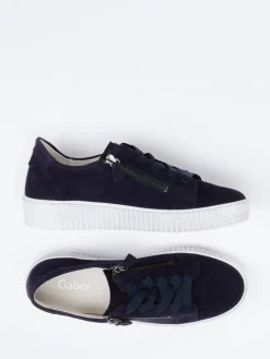 Damen Gabor – Sneaker aus Veloursleder in Dunkel