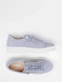 Damen Gabor – Sneaker aus Veloursleder Pastellflieder