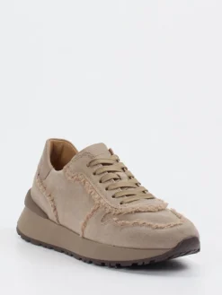 – Sneaker aus Veloursleder in Beigegrau*Gabor Online