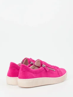 Damen Gabor – Sneaker aus Veloursleder in Fuchsia
