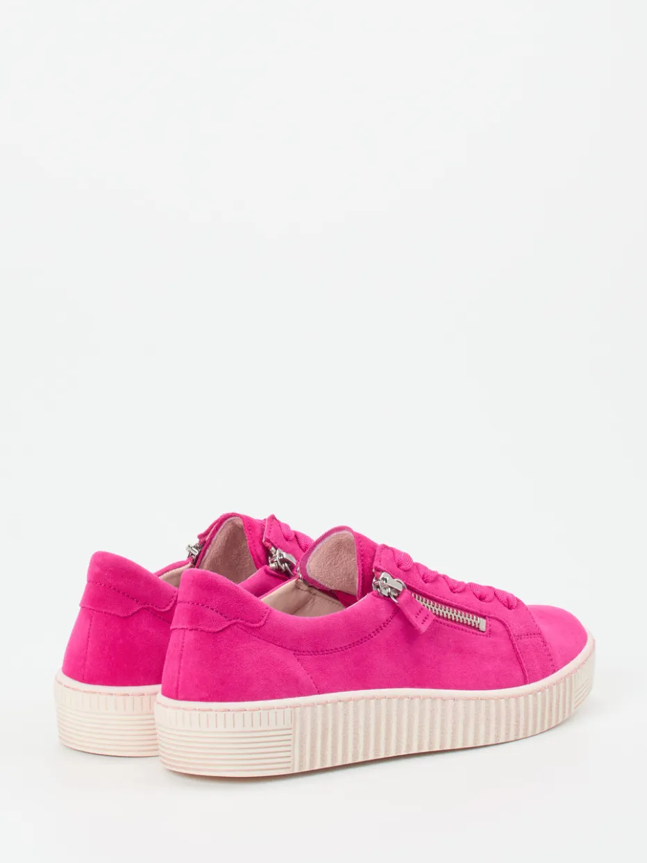 Damen Gabor – Sneaker aus Veloursleder in Fuchsia