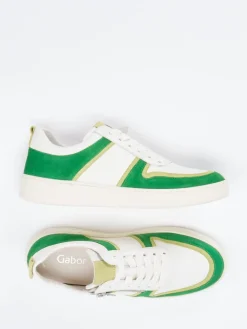 – Sneaker aus Veloursleder und Kalbleder cremeweiß*Gabor Hot